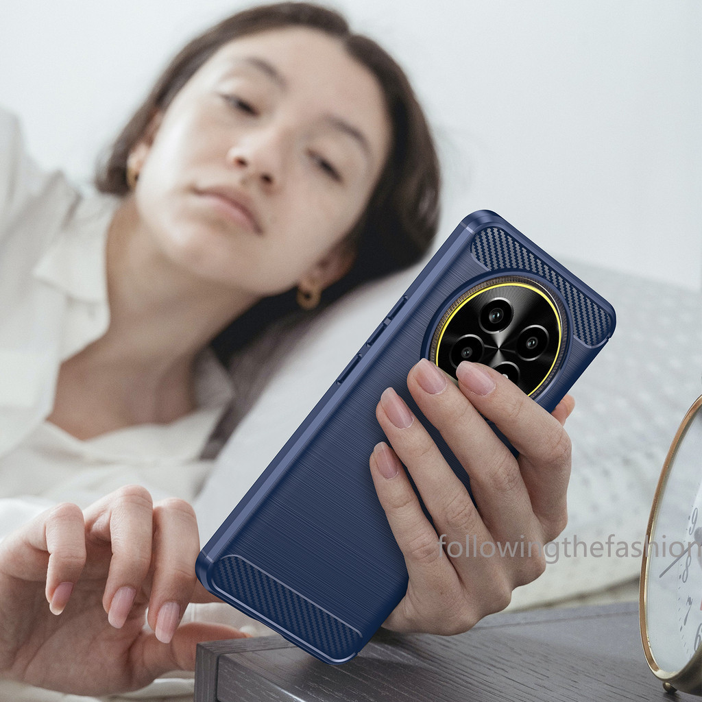 ปลอกสําหรับrealme 13 Pro + 5G Realme13 Pro 13Pro 2024 เคสโทรศัพท์เกราะคาร์บอนไฟเบอร์TPUปลอกซิลิโคนอ่อนนุ่มแฟชั่นป้องกันกันกระแทกฝาหลัง