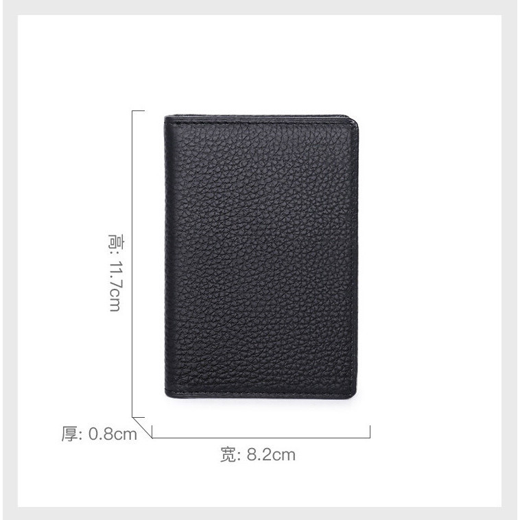 Mens ลายลิ้นจี่ cowhide บัตรเครดิตผู้ถือป้องกันแม่เหล็ก RFID ID Cards Cases soft Multi card slot บางกระเป๋าสตางค์ขนาดเล็ก