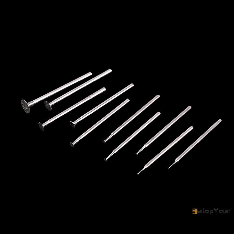 Eatopyour] 10PCS Grinding Bit Accessory Ultra-Thin T Head Shank Diamond Mounted Point Tool ใหม่