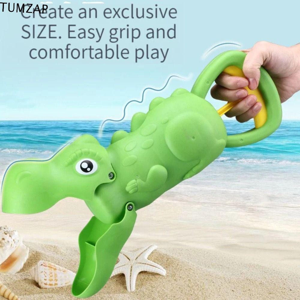 Tumzap ของเล่นทราย Grabber, Lobster Claw Catcher การศึกษาจระเข้ฉลามของเล่นคลิป, อุปกรณ์ชายหาดการ์ตูนที่มีสีสันน่ารักสัตว์ชายหาดเล่นของเล่นริมทะเล