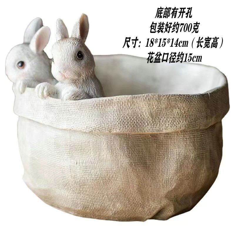 【พร้อมส่ง】แต่งสวน /ตกแต่งสวน/ของแต่งบ้าน เน็ตแดงมูลค่าสูงน่ารักกระต่ายน้อยระเบียงสวนจำลองกระถางดอกไม้สวนเนื้อกระถางดอกไม้ตกแต่งภูมิทัศน์ ราคา ถูกที่สุด ดีลบีเคเค แกลเลอรีภาพที่ 2