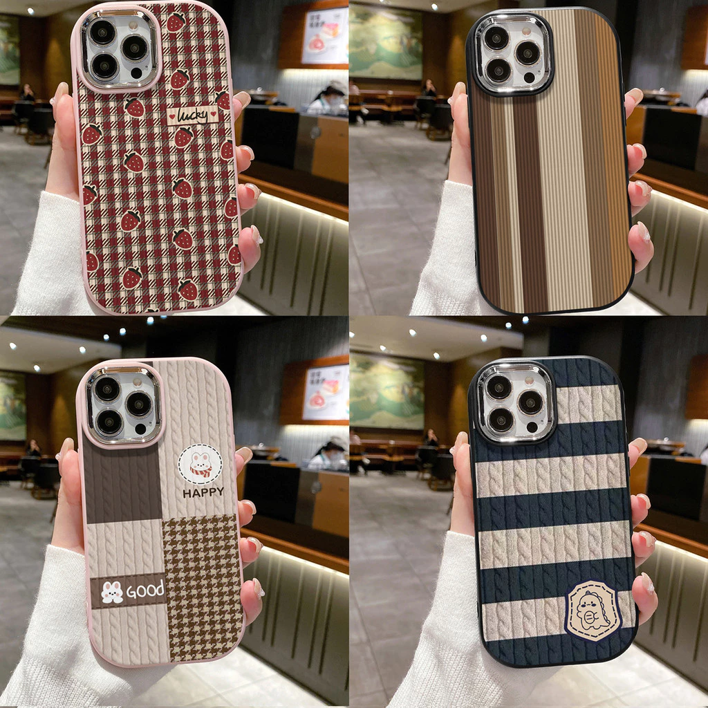 ลายทางย้อนยุค เคสไอโฟน กันกระแทก สําหรับ เคสไอโฟน11 เคส IPhone 14 11 12 13 15 PRO MAX 6 7 6S 8 14 15 Plus XR Case IPhone