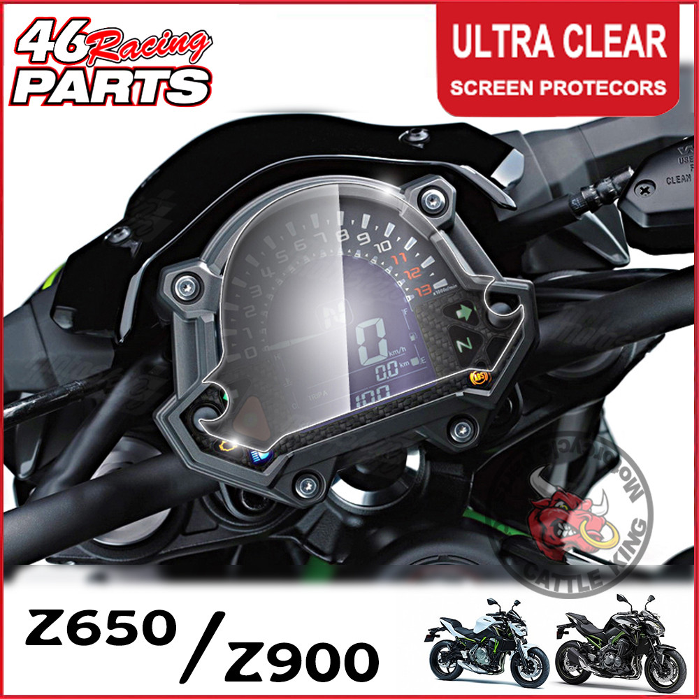 YZ900 Z650สำหรับ Kawasaki Z400 Z 650/900อุปกรณ์เสริมรถจักรยานยนต์คลัสเตอร์รอยขีดข่วนหน้าจอป้องกันฟิล