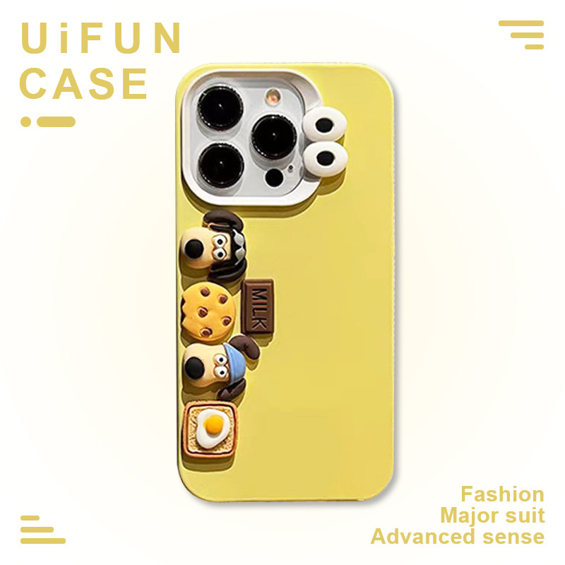 3dการ์ตูนคุกกี้wallace Gromitลูกสุนัขเคสโทรศัพท์เข้ากันได้สําหรับiPhone 15 14 Plus 13 12 Pro Max 11 11Promax 15Plus Big Hole TPU Shock Proofปลอกปกหลัง