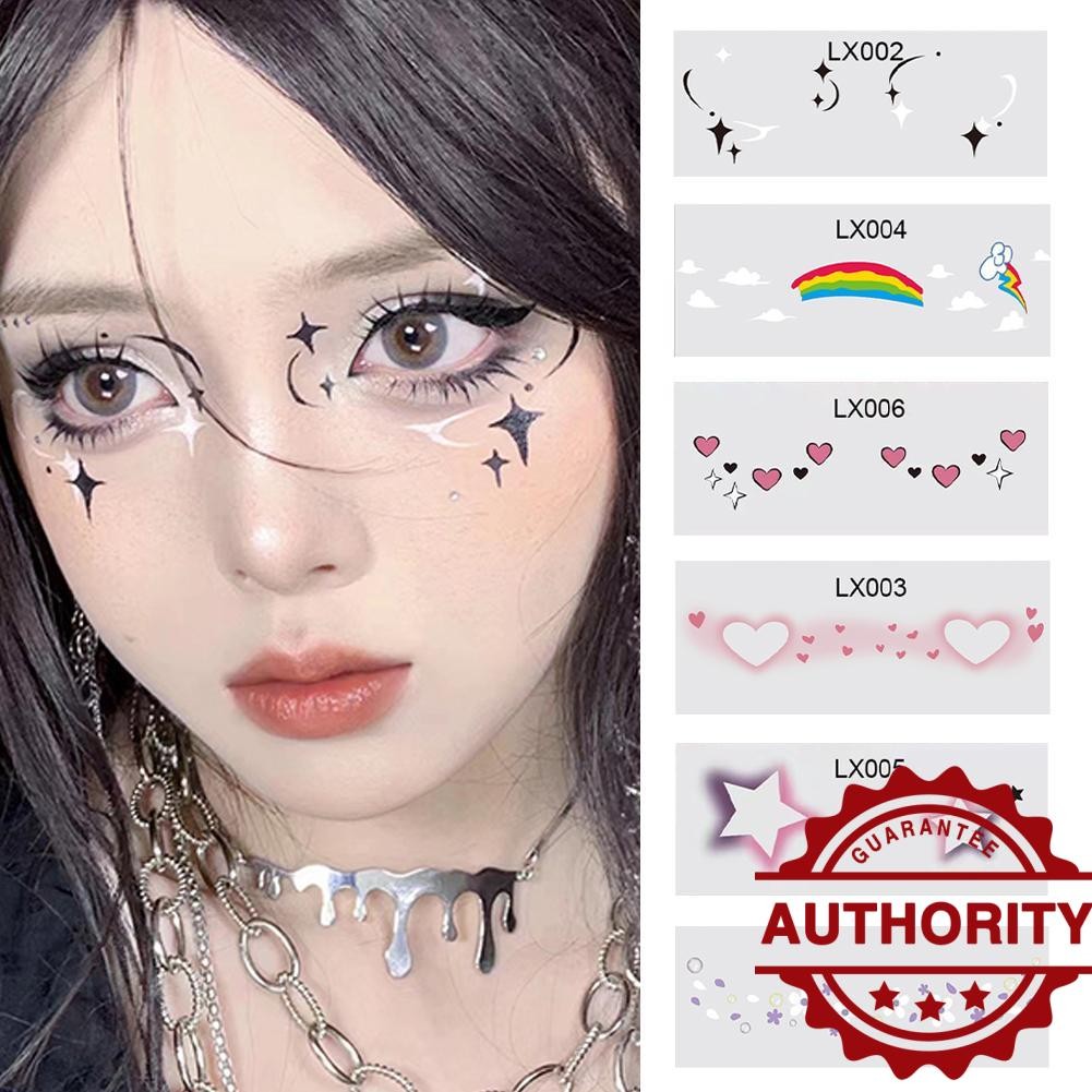 35 ตัวเลือกstar Love Blush สติกเกอร์ใบหน้า Eye Face Tattoo สติกเกอร์แต่งหน้าผีเสื้อ D5r0