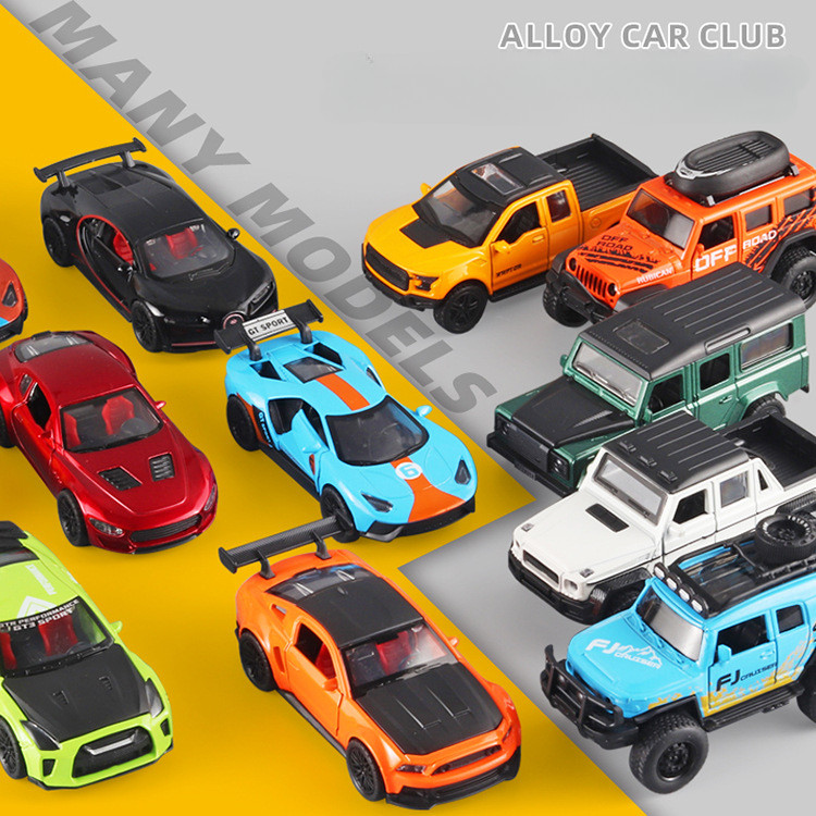 โมเดลรถของเล่น 1/36 รถจําลอง 3 ประตูเปิด ซุปเปอร์คาร์ / JDM / Pony Car / SUV / Pickups หลายรุ่น หลายสี ดึงถอยหลัง รถของเล่น พร้อมส่งในไทย