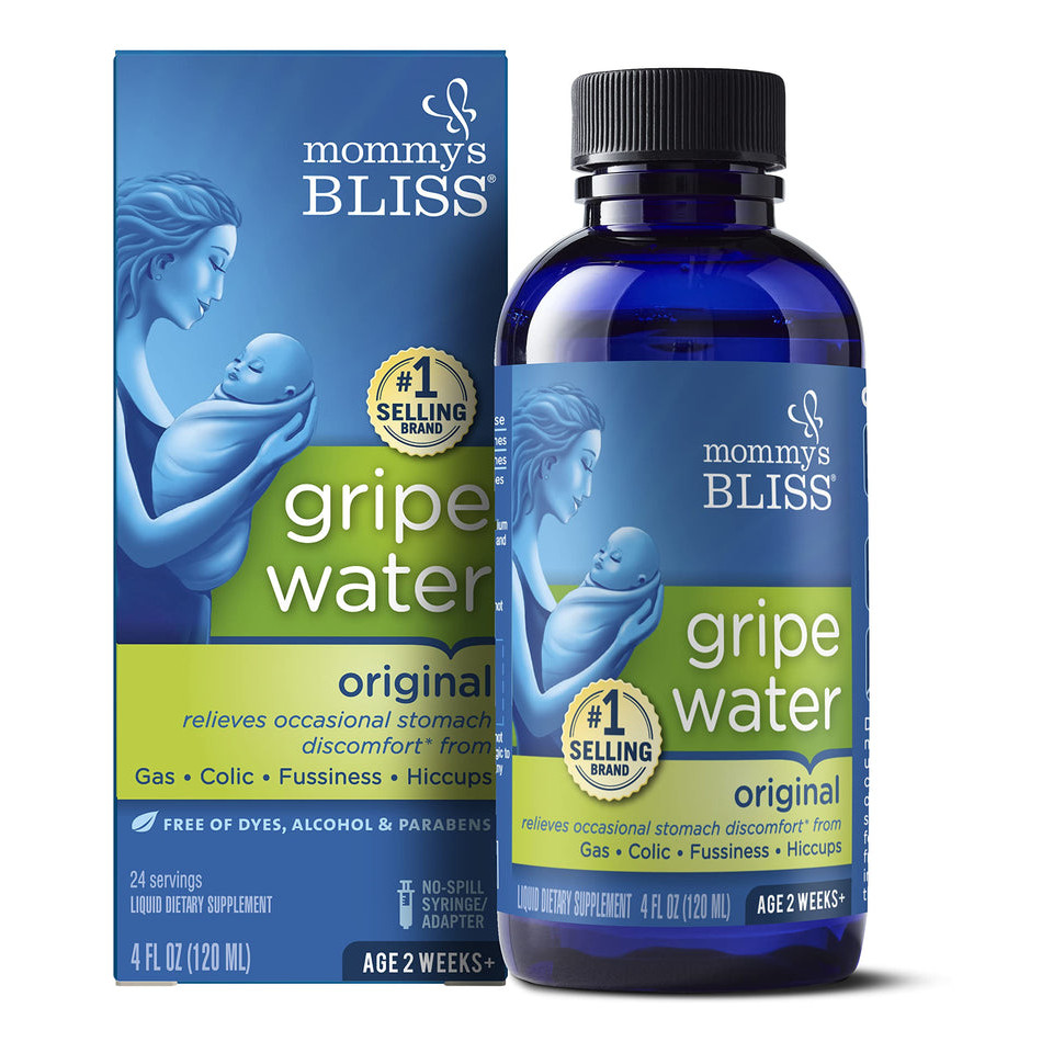 Mommys Bliss Gripe Water Original, Infant Gas & Colic Relief, 4 Fl Oz (แพ็ค 1 ชิ้น)