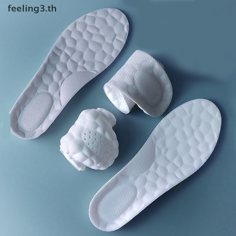{ Feeling3.th } High Elasticity Latex Sport Insoles Soft Shoe Pads Arch Support Orthotic Insoles Breathable Deodorant Shock Absorption Cushion.