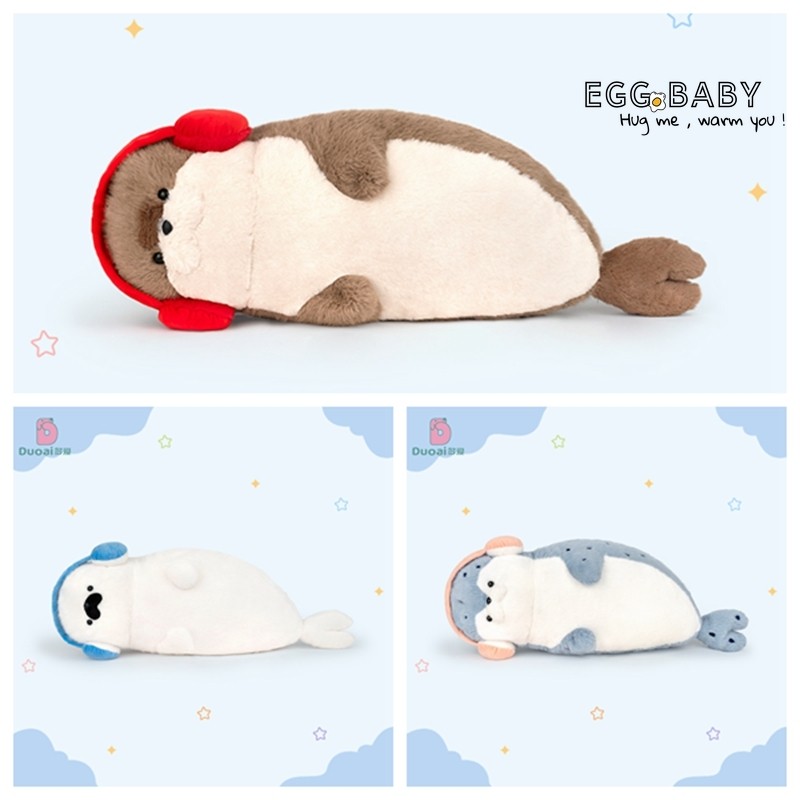 (DUOAI) ทะเลนากของเล่นตุ๊กตากับหูฟังน่ารักซีลตุ๊กตาของขวัญสําหรับเพื่อนของขวัญวันเกิด