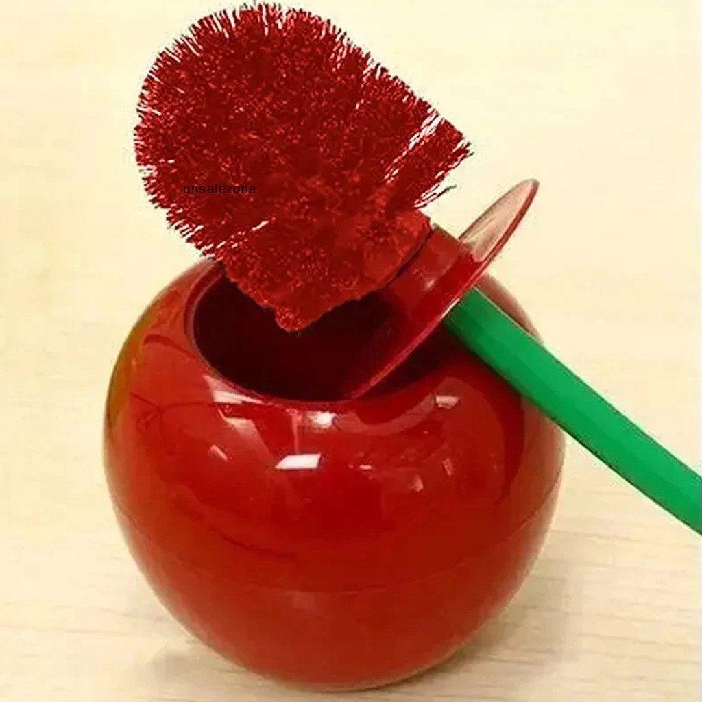 Ozth Creative แปรงห้องน้ําสร้างสรรค์น่ารัก Cherry Shape Lavatory ชุดผู้ถือแปรงห้องน้ําอุปกรณ์ห้องน้ํา Vary
