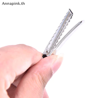 Annapink.th 50 ชิ้นโลหะจระเข้คลิปผมโบว์ฟัน Barrette จระเข้ Clamp DIY คลิป EN