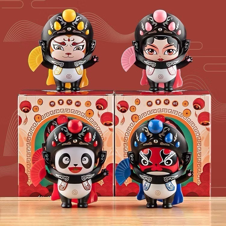 โมเดล ตุ๊กตาเสฉวน จีน เปลี่ยนหน้าตุ๊กตา โมเดล เสฉวนโอเปร่า ตุ๊กตาหมีแพนด้า โอเปร่า ของเล่นเด็ก พร้อมส่ง