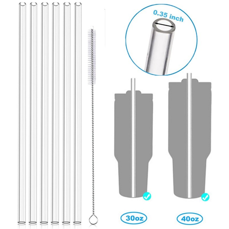 Sugaw 3/7pcs หลอดดื่มโปร่งใสชุด, 9 มม.ขวดน้ําหลอด,นํามาใช้ใหม่สําหรับ Stanley 30oz 40oz