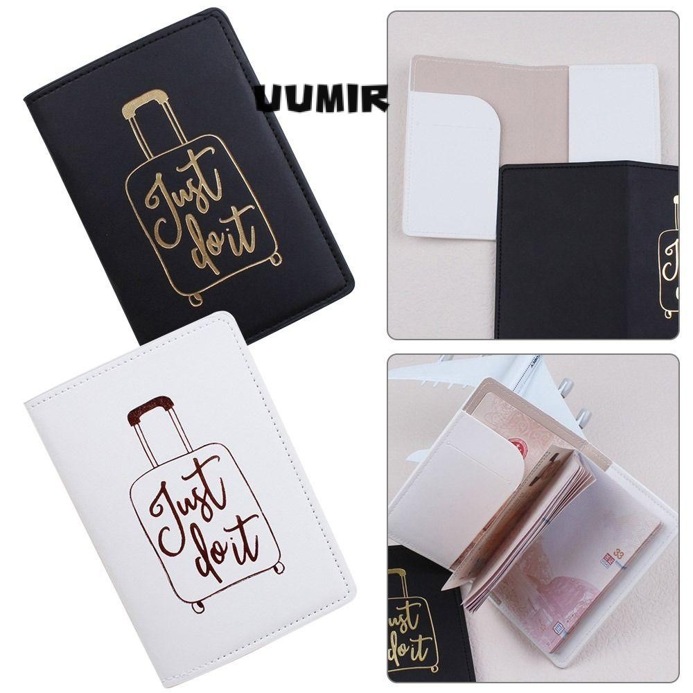 UUMIR ที่ใส่หนังสือเดินทาง ที่ใส่บัตรเดินทาง กระเป๋าเอกสารหนัง PU