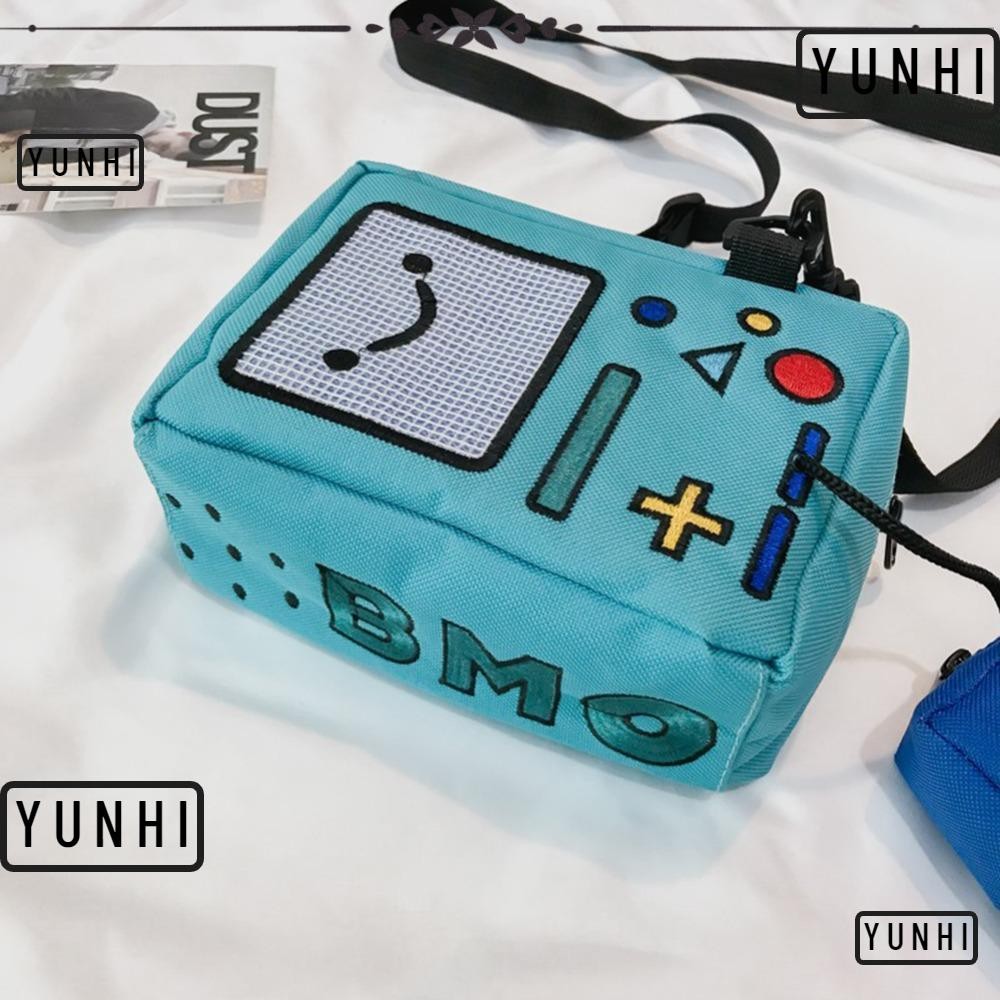 Yunhi กระเป๋าใบเล็ก, Adventure Time Soft Crossbody Bag, ผ้าใบตลกการ์ตูนอะนิเมะกระเป๋าสะพายไหล่คู่ผู้หญิง