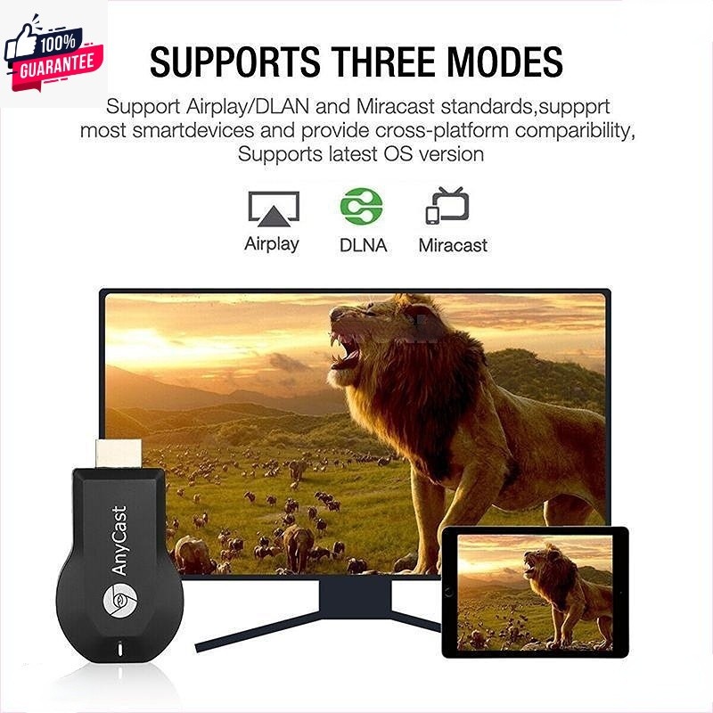 genuine HDTV Anycast M9 plus M12 Plus ตัวรัสัญญาณอินเทอร์เน็ตไร้สาย Miracast Hdmi Tv Dlna