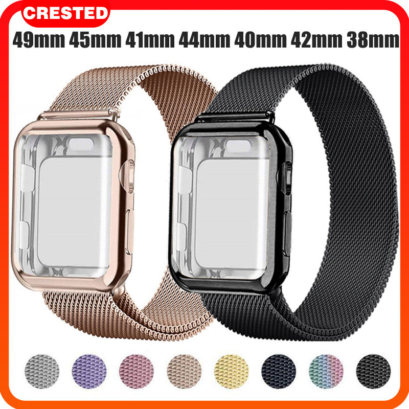 แถบแม่เหล็กสแตนเลส for Smart Watch Series 11 10 9 8 7 6 5 4 3 IWatch Ultra/SE 3 2 49 มม 46มม 45 มม 42 มม 40 มม