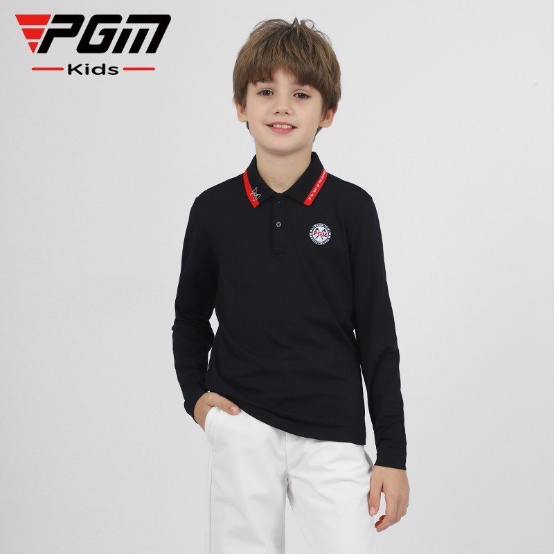 Pgm YF494 Golf Boys แขนยาวกันลม Warm Soft ฤดูใบไม้ร่วงเสื้อผ้าเด็กผู้ชาย