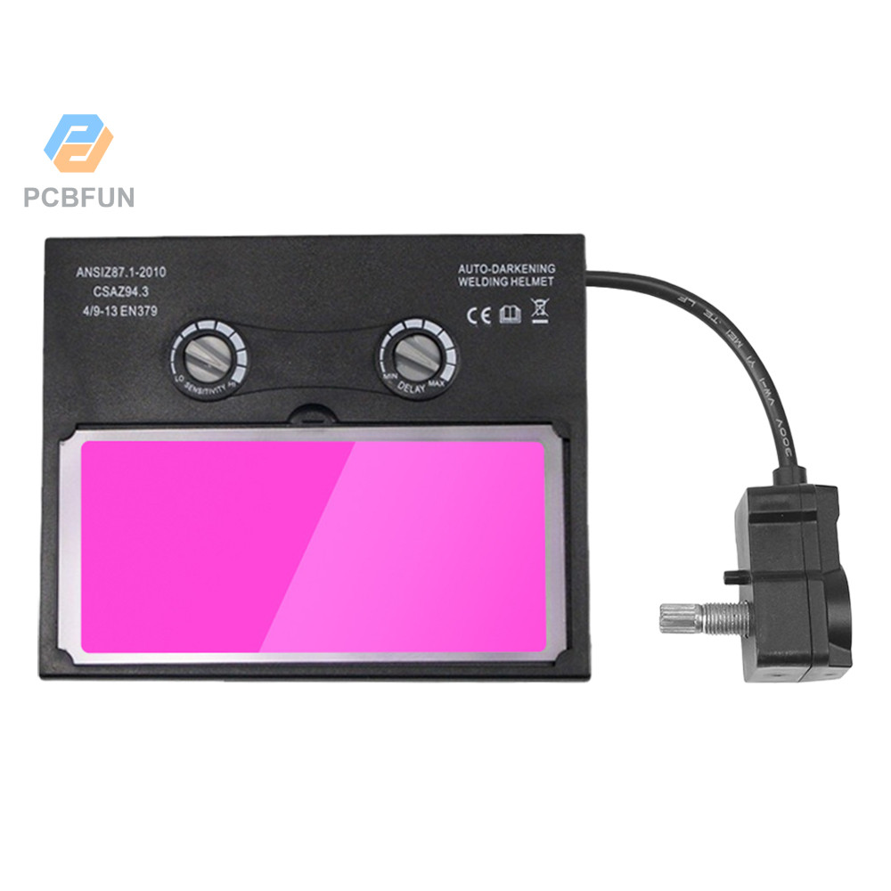 Pcbfun หน้ากากเชื่อมปรับแสงอัตโนมัติเลนส์แว่นตาเชื่อม 110*90 มม