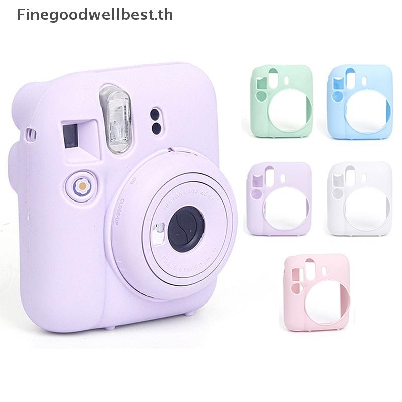 Fbth สําหรับ Fujifilm Instax Mini12 กล้องเคสซิลิโคนเชลล์ฝาครอบป้องกันนุ่มสีทึบ Scratch-proof สําหรับ Instant Mini 12 กรณีร้อน