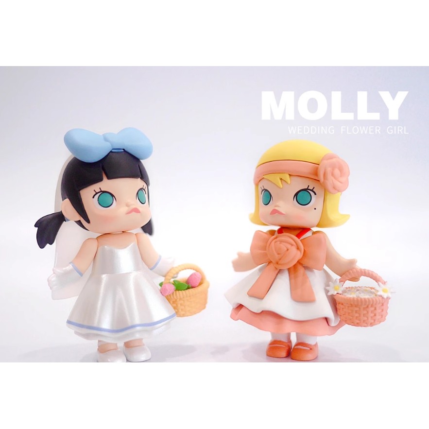 MOLLY Wedding Flower Girl Series POPMART ยืนยันกล่องตาบอดของขวัญรูปอินเทรนด์