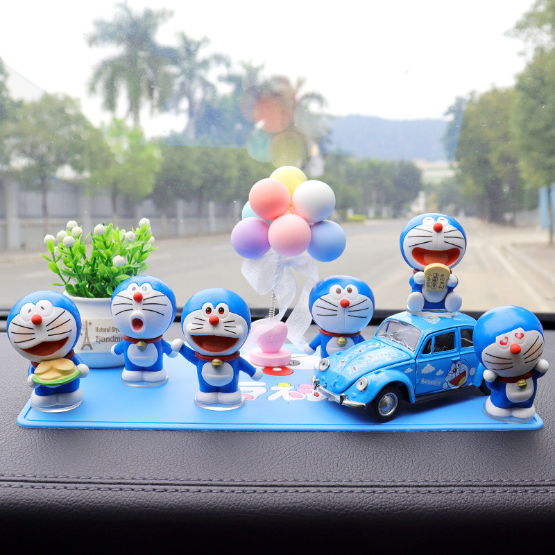 ใหม่ Tinkerbell Cat Doraemon ตกแต่งรถ Blue Fatty รถน้ํามันหอมระเหยคอนโซลกลางตกแต่งรถอุปกรณ์