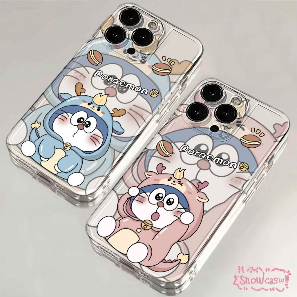 ลายการ์ตูนคู่รักโดเรมอนสุดน่ารัก เคส Samsung A15 A23 A54 A51 A05S A13 A03 A24 A34 A12 A50 A05 A14 A04 A32 M01S M12