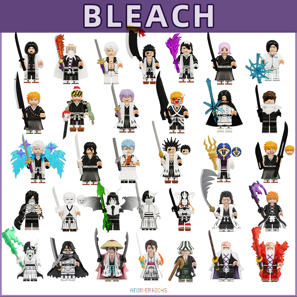 Bleach Series Minifigures Kurosaki Ichigo Toshiro Ulquiorra หยวน Liusai Aizen Building Blocks ของเล่น