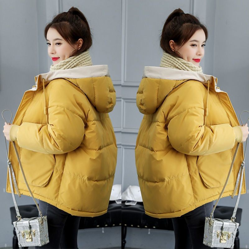 เสื้อหนาวผู้หญิงสั้น สไตล์เกาหลี หลวมๆ เนื้อเรียบ คลาสสิก (Winter)