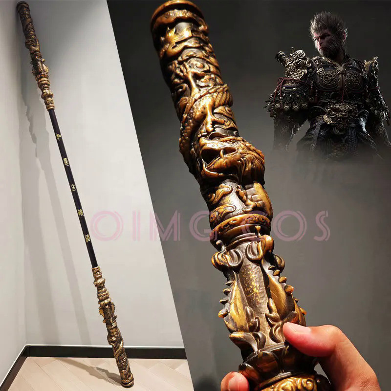 100-170ซม. Scalable Wukong คอสเพลย์ Golden Cudgel ตำนานสีดำ Wukong สไตล์จีนโบราณชุดอาวุธ Model