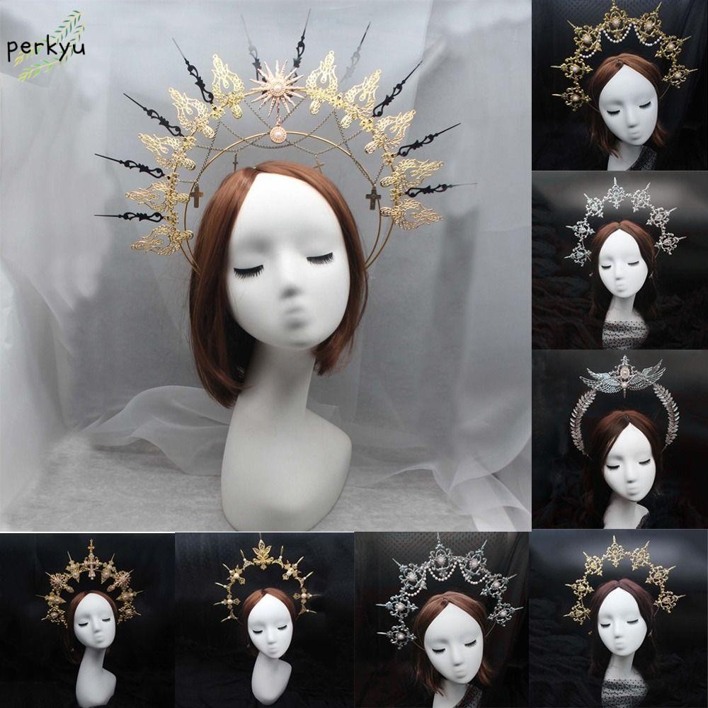 Perkyu DIY Crown วัสดุชุดหญิงสาว Headdress อะไหล่ Handmade Sun Goddess Headwear