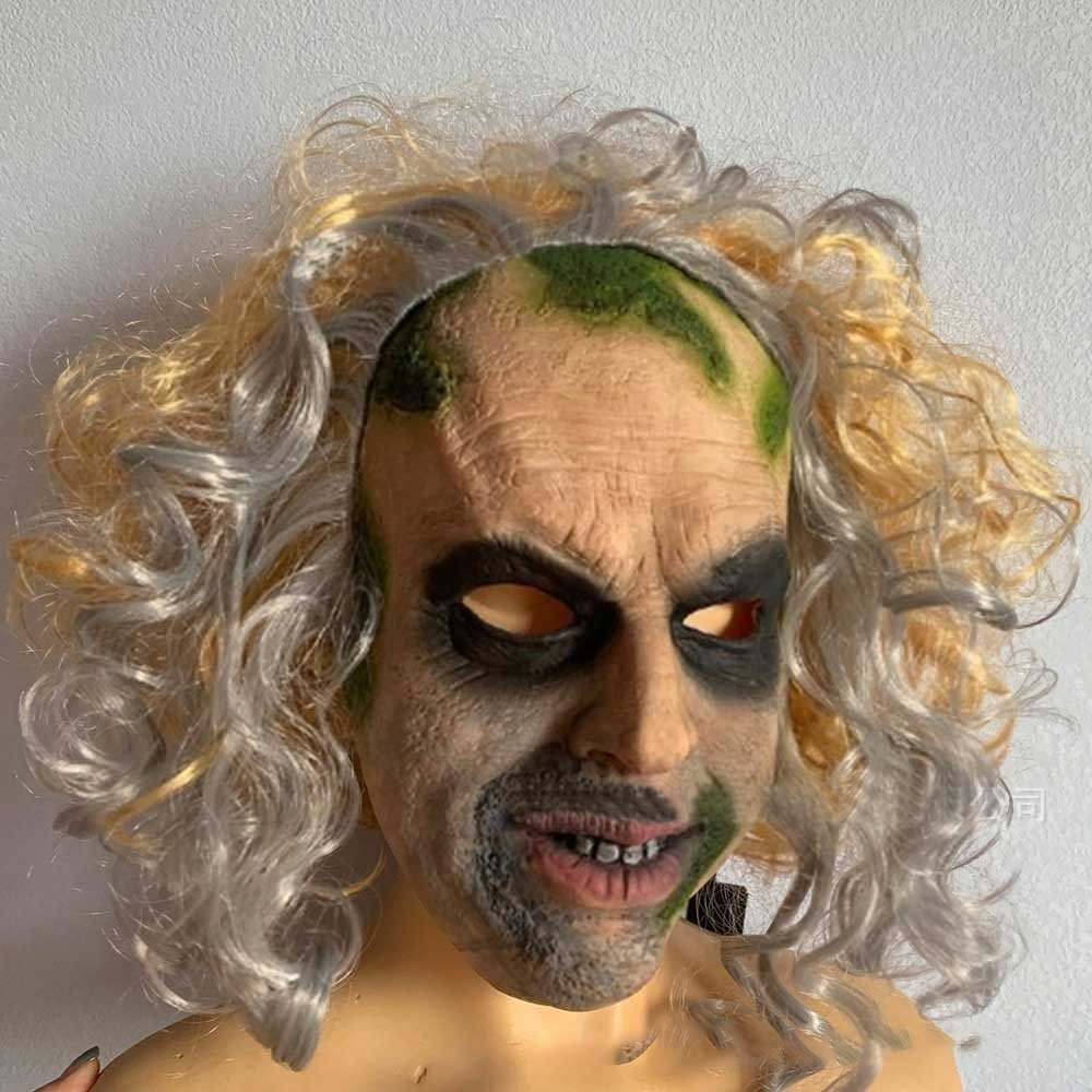 Beetle Juice Underworld Mage Latex Mask Halloween Horror Mask