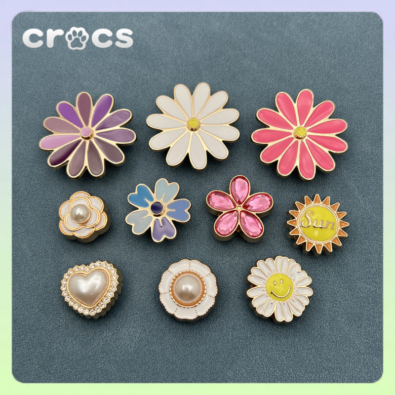jibbitz crocs Metallic sunflower jibbitz crocs เกาหลี crocs jibbitz jibbitz crocs ของแทั