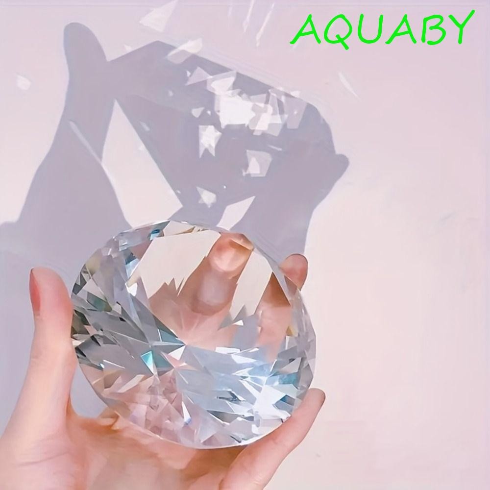 Aquaby เพชรคริสตัลใส, ตัดเหลี่ยมเพชรพลอย 60/80/100 มม. เพชรแก้วใหญ่, ของขวัญวันเกิดของขวัญโรแมนติกสร้างสรรค์คริสตัลเพชรแต่งงาน