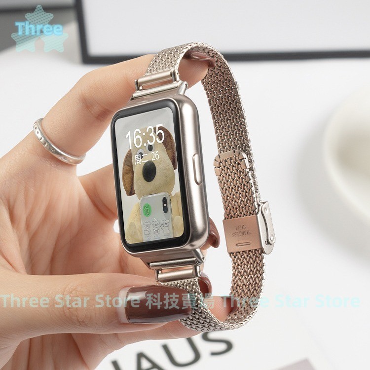 สายรัดหัวเข็มขัดโลหะ Milanese Galaxy Fit3 บางใหม่เหมาะสําหรับสายทดแทนสแตนเลส Samsung Fit3 SM-R390