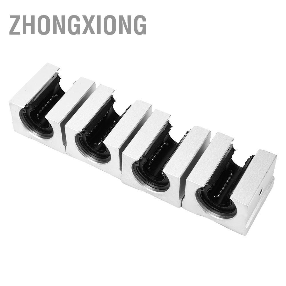 ZhongXiong 4 ชิ้น SBR16UU 16 มิลลิเมตรเคลื่อนไหวเชิงเส้นบอลแบริ่งสไลด์บล็อกเราเตอร์ CNC ชิ้นส่วน
