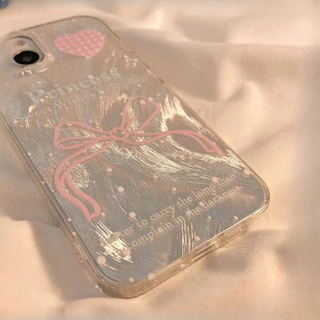 Poppa🔥จากประเทศไทย เคส ไอโฟน ขนนกสีเงิน อ่อนนุ่ม TPU บัลเลต์คอร์ สำหรับ iPhone 11 16 12 14 13 Pro Max 14/15PLUSการ์ตูน
