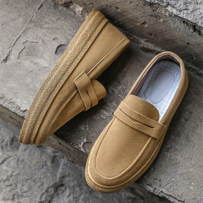 ผู้ชายรองเท้าไม่มีส้นลื่นบนรองเท้าผู้ชายลื่นบนรองเท้าขี้เกียจรองเท้า penny loafers