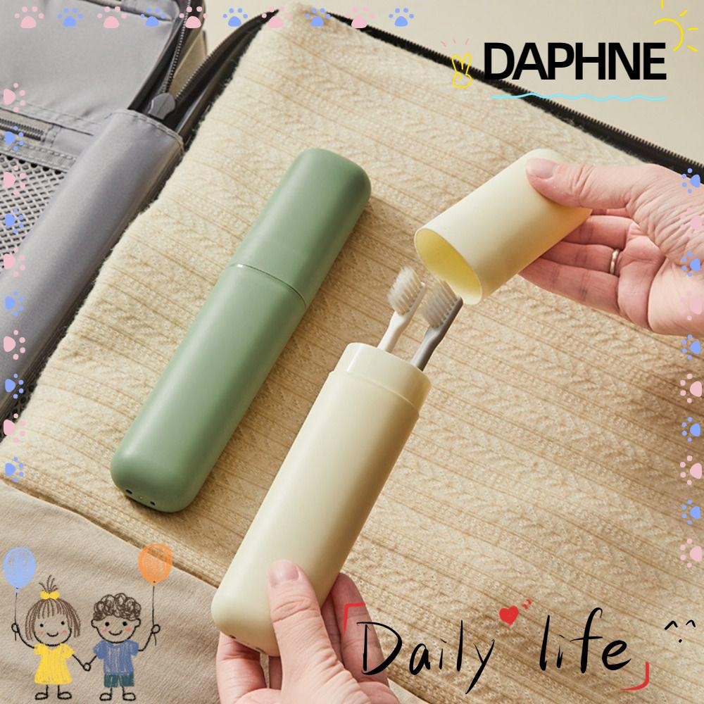 ที่ใส่กล่องแปรงสีฟัน DAPHNE, แปรงสีฟันมัลติฟังก์ชั่นกันฝุ่น, ท่อระบายน้ําท่องเที่ยวแคมป์ปิ้งฝาครอบป้องกันฟันแก้ว