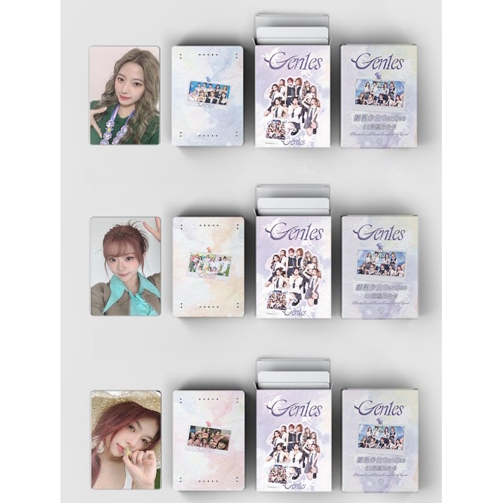 50 ชิ้น/กล่อง Gen1es Holographic Photocards นาฬิกาทรายเลเซอร์โฮโลแกรม Lomo การ์ด Qiao Yiyu RUAN Pailiu Yean Elyn Wang Ke Zeng Xueyao Ouyang Didi Emma Zhu Yimeng โปสการ์ดลดราคา JY