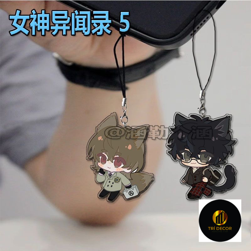 ใหม่การ์ตูน Persona 5 สายโทรศัพท์มือถือ Akechigoro Ammiya Ren Akechi จี้อะคริลิคตกแต่ง