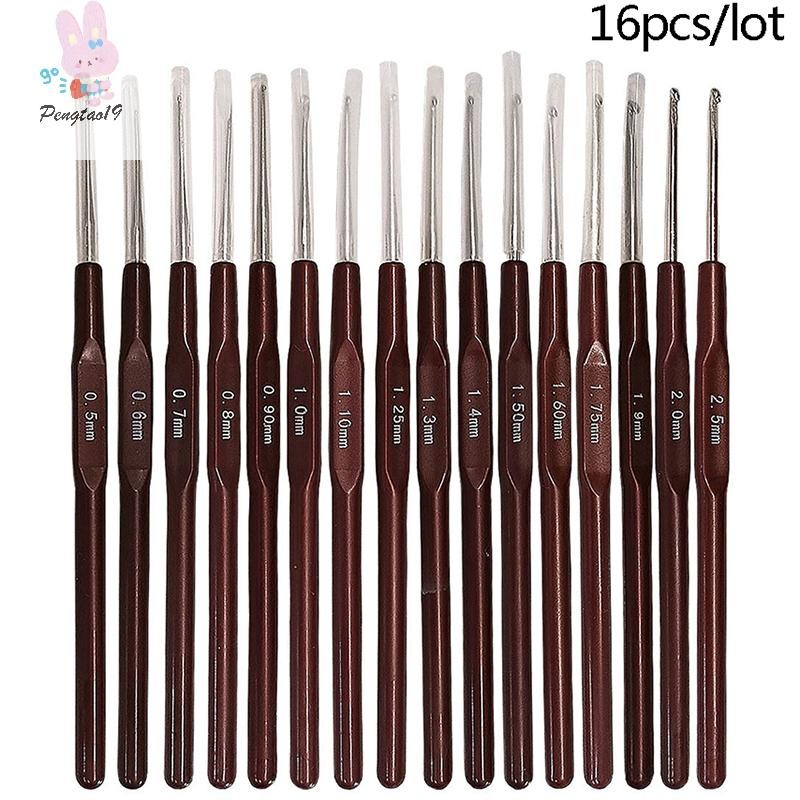 Pengatao19 16 ชิ้นพลาสติกจับโครเชต์ตะขอจับ Knitg s ชุด Crochegs COD