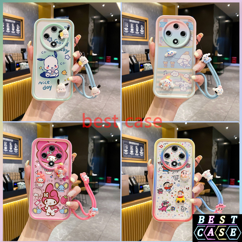 เคส oppo reno 12f 5g เคส OPPO Reno 12F เคส Cinnamoroll และ ‌Hello Kitty ลายการ์ตูนสามมิติรูปตุ๊กตาเคสโทรศัพท์นุ่มน่ารัก XX-TYGZ