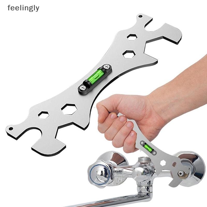 {เครื่องมือ} Al ประแจ Bend Angle Leveling ประแจก๊อกน้ําฝักบัว Universal Repair ประแจห้องน้ําติดตั้งและบํารุงรักษา {TH}