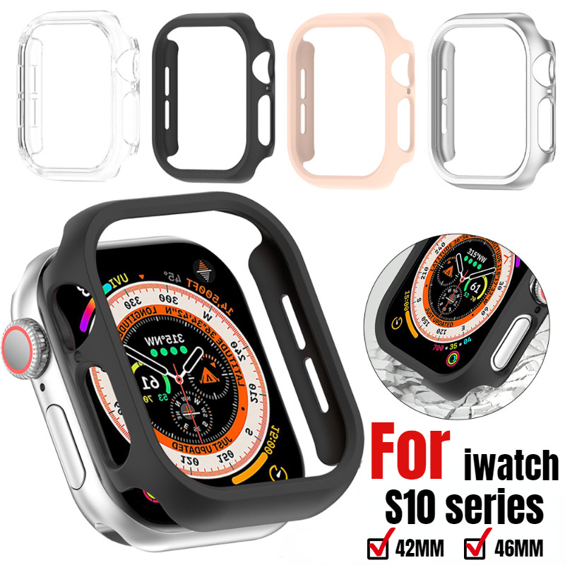 Pc Screen Hollow Protection Case ใช้งานร่วมกับ Apple Watch 10 Series 42/46 มม. Samrt Strap Full Coverage Bumper Protector