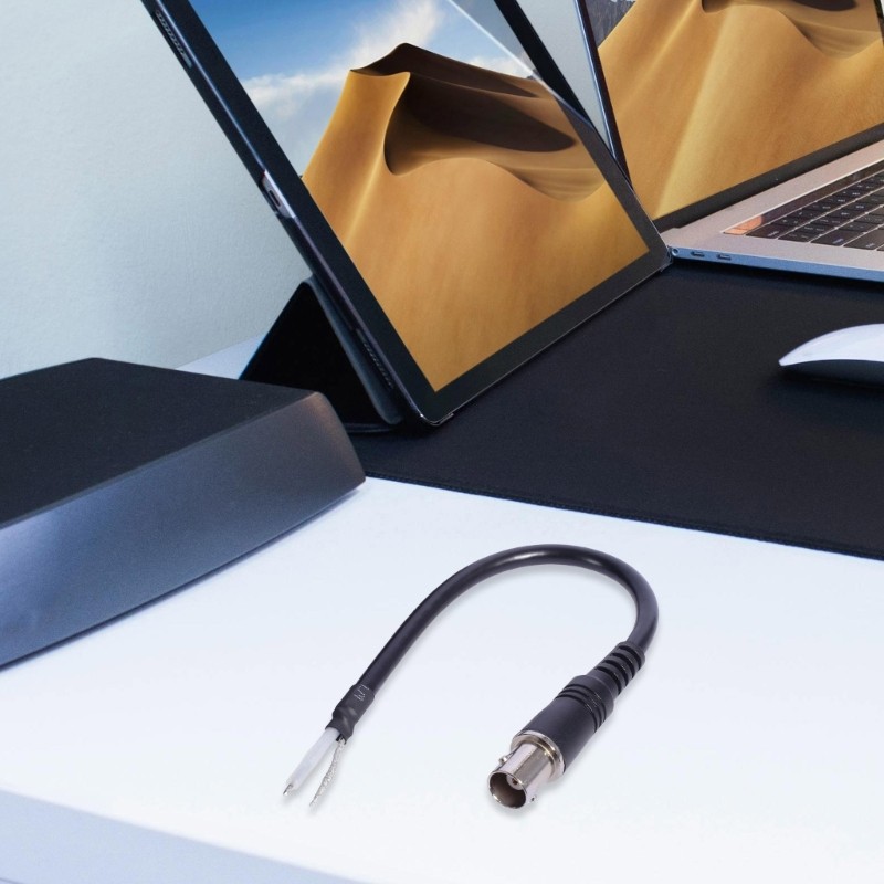 Shas ทองแดง BNC ชายหญิง Coaxials Connectors สาย Pigtail 0 2m เปิดปลายลวดสําหรับกล้องวงจรปิดขั้ว Adpater - รูปที่ 6