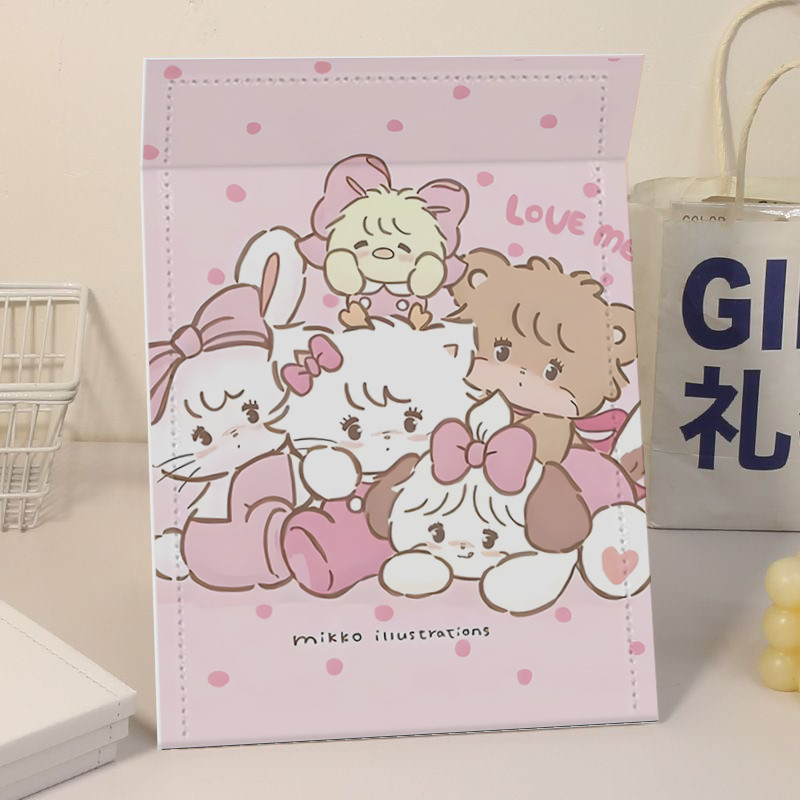 ขายร้อน! F & X กระจกโต๊ะเครื่องแป้งพับได้น่ารัก Mikko Sanrio โต๊ะห้องนอนกระจกบานใหญ่สำหรับสาวๆกระจกพกพาแบบยืนได้