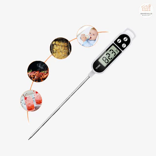 BAKEVille พร้อมส่ง ที่วัดอุณหภูมิอาหาร แบบจุ่ม เครื่องวัดอุณหภูมิของเหลว เทอร์โมมิเตอร์ ที่วัดดิจิตอลแบบเสียบ KC003