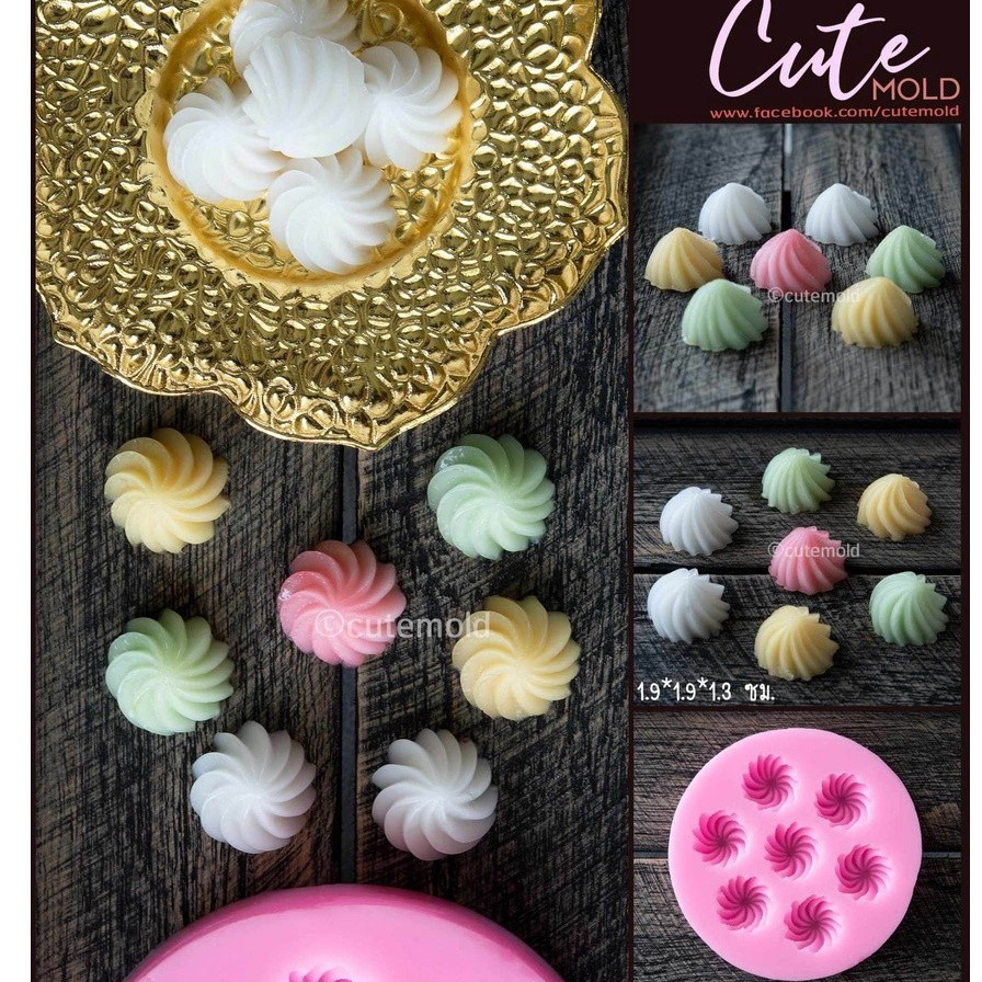 พร้อมส่ง//แม่พิมพ์ ซิลิโคน ฟองดอง สงกรานต์ --ดินสอพอง