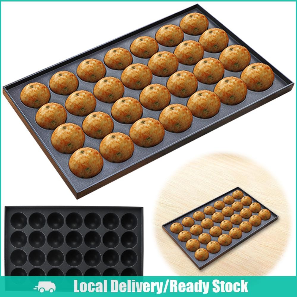 [จัดส่งในพื้นที่] กระทะทาโกะยากิอลูมิเนียม ไม่ติดปลาหมึกลูกชิ้นกระทะย่างครัวทาโกะยากิชงปลาหมึกบอลถาดอบทําอาหารเครื่องมืออบ